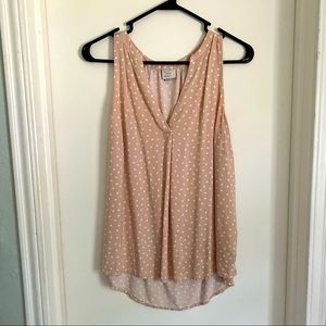 A New Day Sleeveless Polka-Dot Blouse
